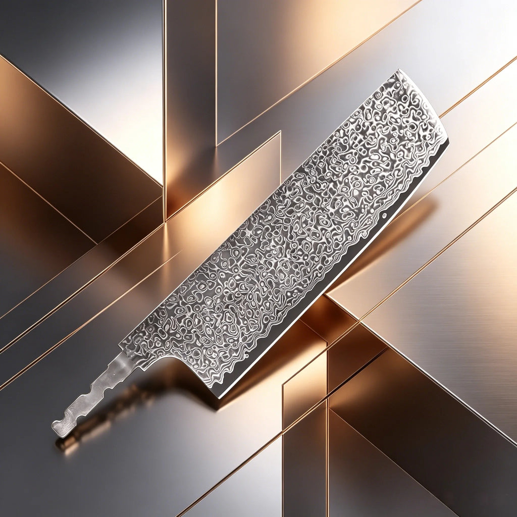 Damascus Steel Chef Knife Blade Blank – DIY Knife Making Knife Blade Blank Axl
