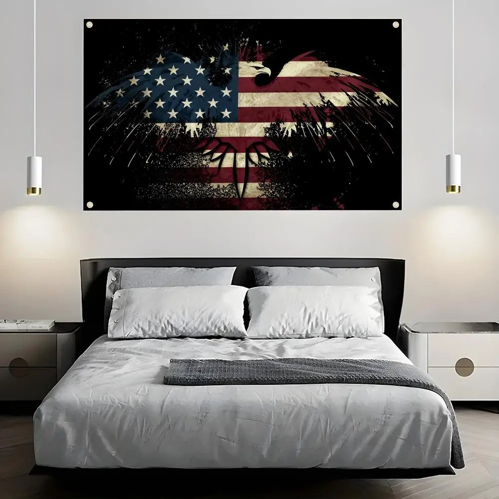 Eagle & God Pattern Flag – Wall Banner for Home & Outdoor Events Decorative Flag Banner Axl