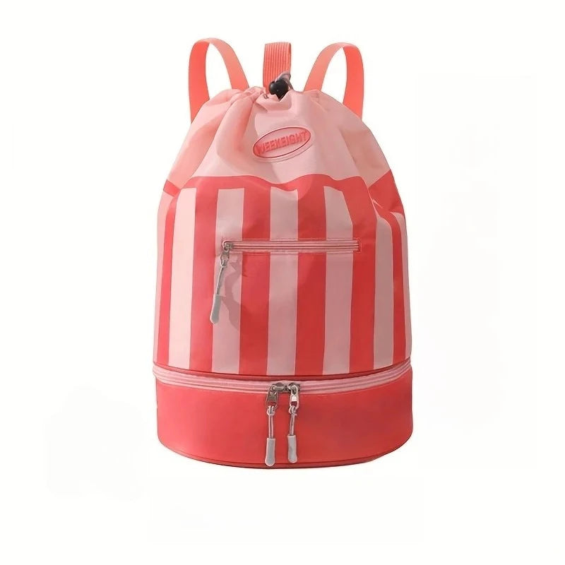 Kids Swimming Backpack – Portable Beach & Travel Bag Swimming Backpack Axl pink-1pcs