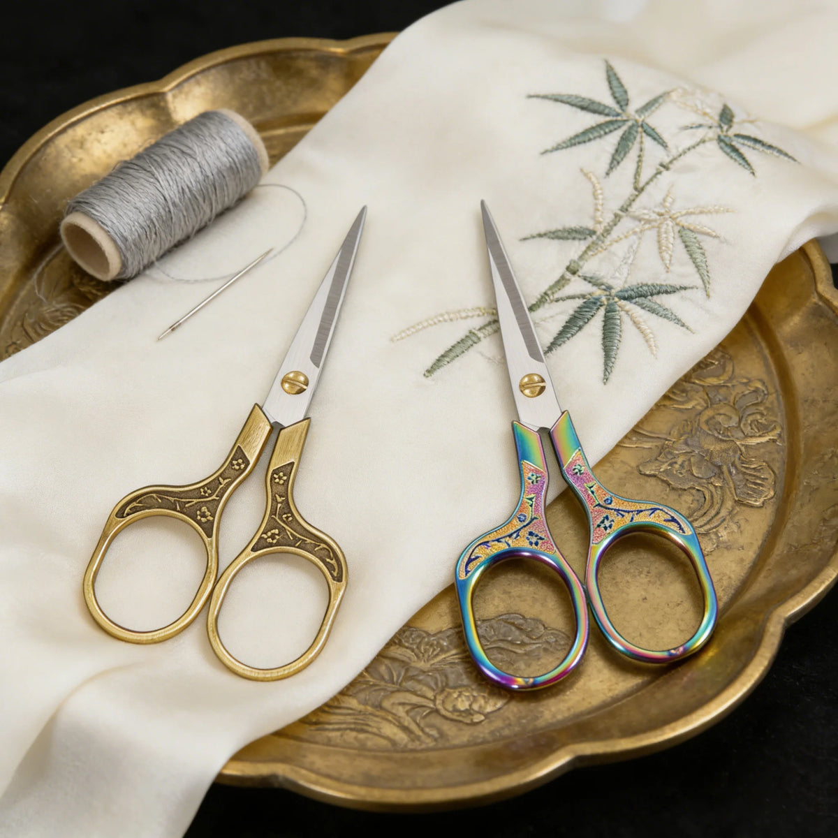 Plum Blossom Embroidery Scissors – Vintage Craft Shears 2–8 PCS Embroidery Scissors Axl Scissors-2PCS