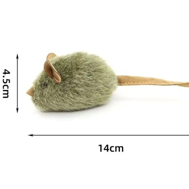 Interactive Chirping Plush Mouse Cat Toy – Bite-Resistant Kitten Interactive Cat Toy Axl