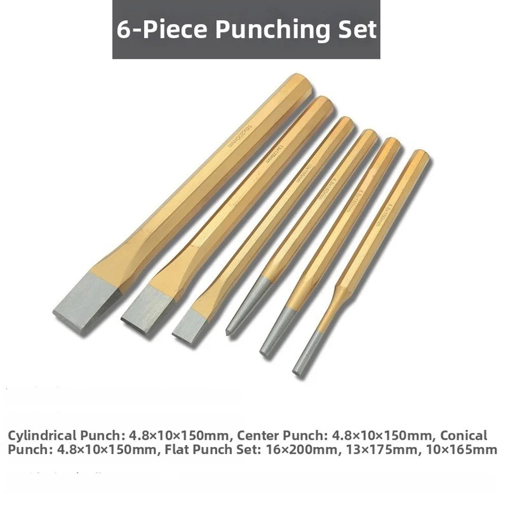6-Piece Masonry Chisel Set – Flat, Point & Carving Chisels Masonry Chisel Set Axl