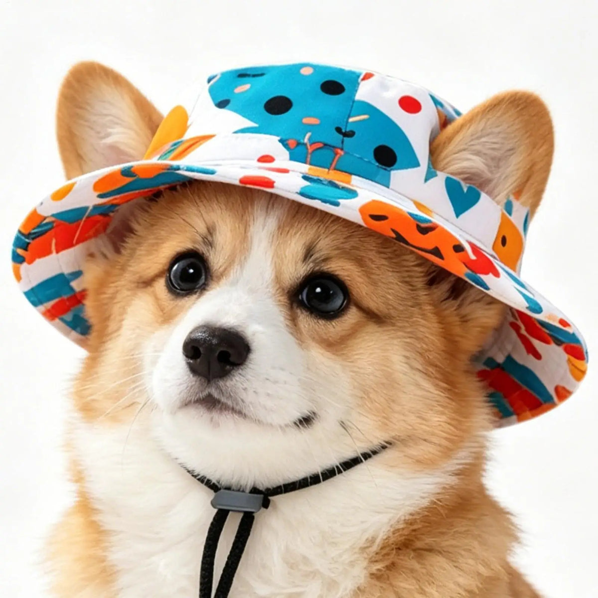 Pet Sun Hat with Ear Holes – Cat & Dog Round Brim Summer Cap Pet Sun Hat Axl