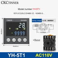 DH48S Programmable Time Delay Relay 24V/220V + Socket Base Programmable Time Relay Axl YH-5T1 - 110VAC