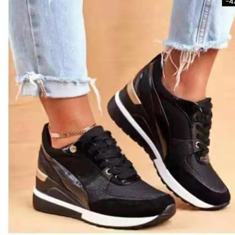 Women's Platform Dad Sneakers – Lace-Up Casual Shoes Platform Sneakers Axl