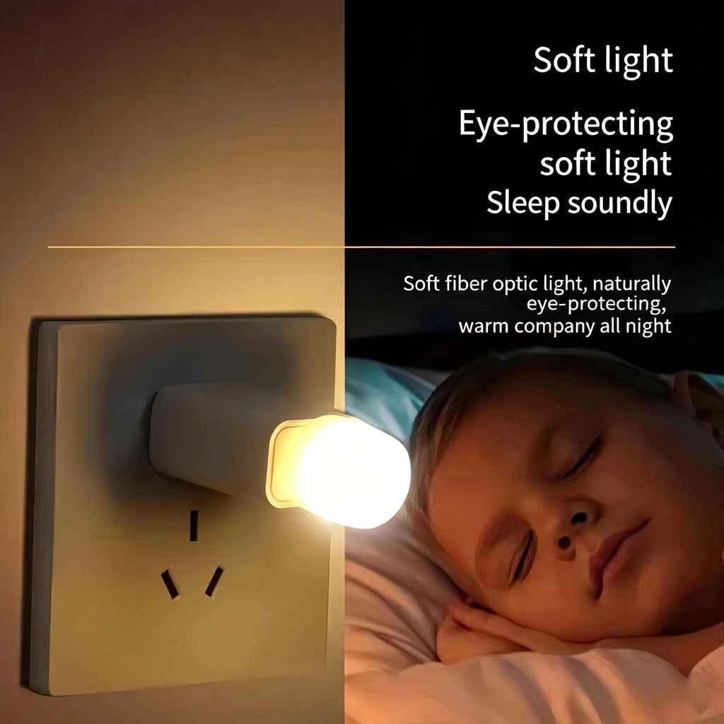 Mini USB LED Night Light – Warm & White Plug-In Lamp 1/3/10 Pack USB Night Light Axl