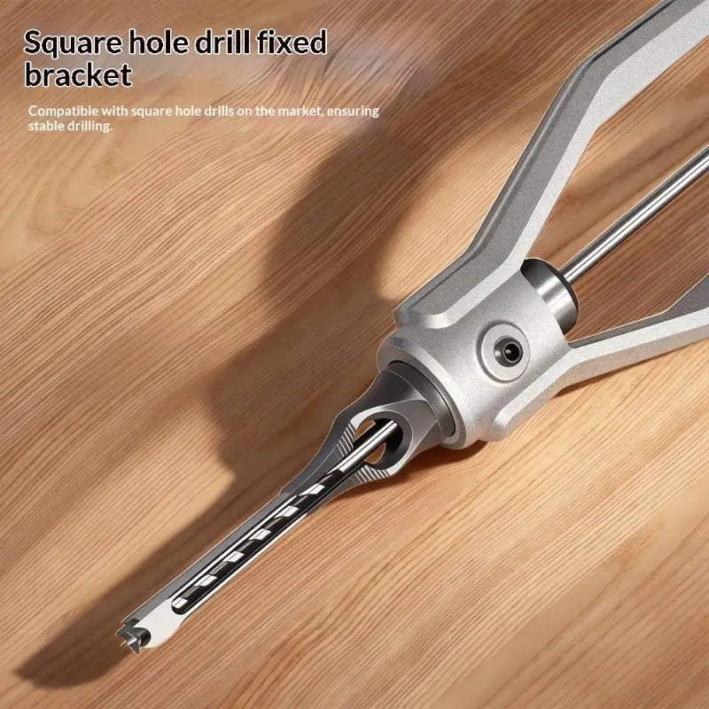 Square Hole Drill Bits Mortising Chisel Adapter | 4 Sizes Mortising Drill Bit Set Axl