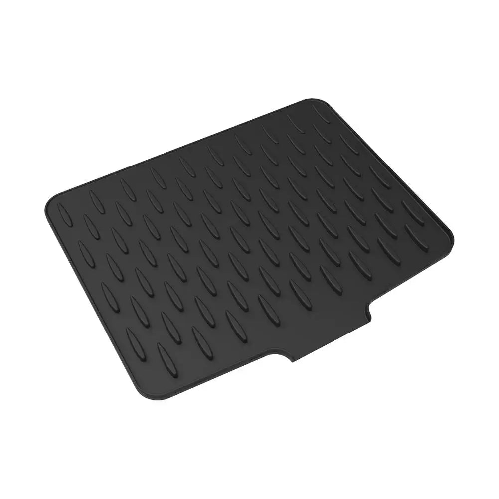 Silicone Drain Mat – Anti-Slip Heat-Resistant Kitchen Pad Silicone Drain Mat Axl black S