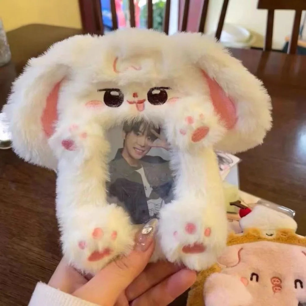 Plush Cartoon Animal Photocard Holder – Rabbit, Dog & Cat Photocard Holder Axl 01