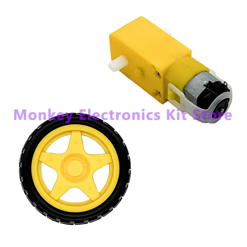 2WD Smart Robot Car Chassis Kit – Speed Encoder & Battery Box Robot Car Kit Axl 1PCS wheel and motor