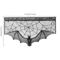 Gothic Bat Lace Curtain – Halloween Cobweb Tablecloth & Runner Halloween Lace Curtain Axl A