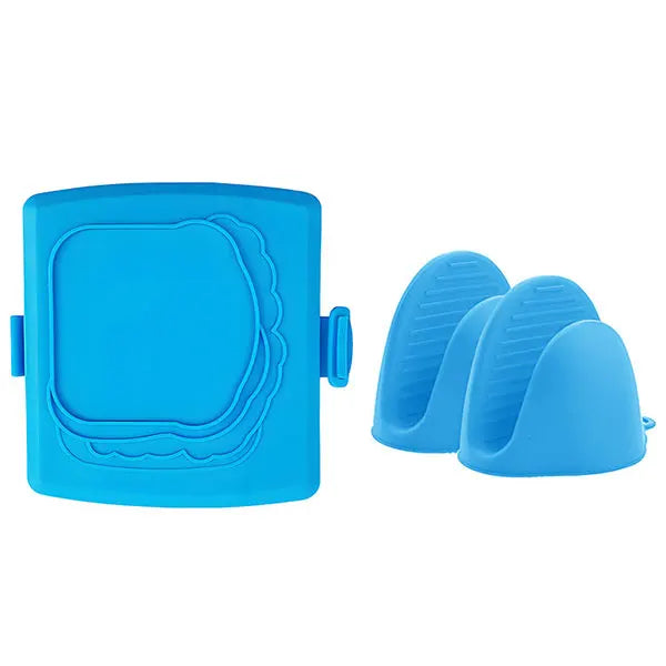 Microwave Sandwich Maker & Panini Press | Silicone Toastie Grill Microwave Sandwich Maker Axl Blue Set