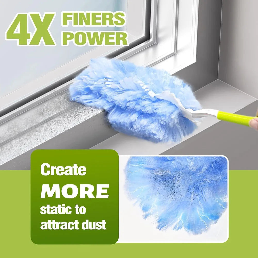 Microfiber Duster Refills 10-Pack – 360° Rotating, Unscented Duster Refills Axl