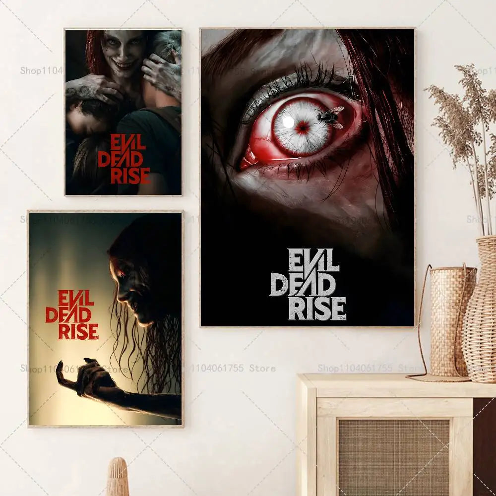 Evil Dead Rise Movie Poster – Self-Adhesive Wall Art Print Movie Wall Poster Axl