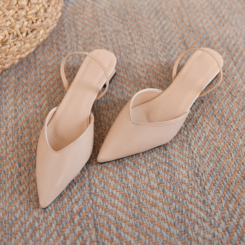 Women's Pointed Toe Ankle Strap Heeled Sandals | Minimalist Heeled Sandals Axl