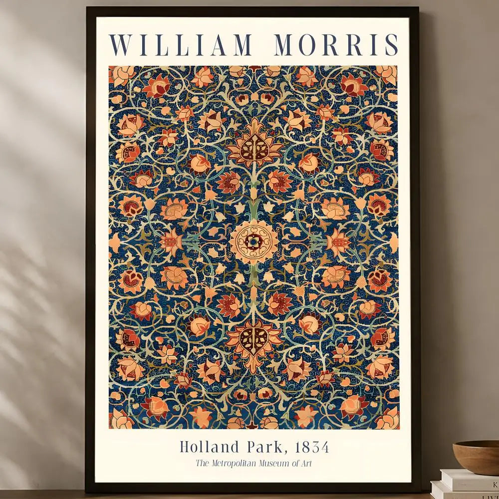William Morris Self-Stick HD PVC Wall Art Poster | Waterproof Wall Art Poster Axl White13 30X40cmNoframe