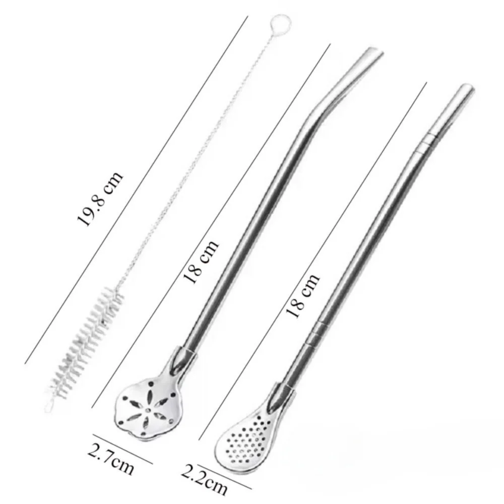 Stainless Steel Yerba Mate Straw & Tea Filter | Reusable Set Reusable Drinking Straw Axl