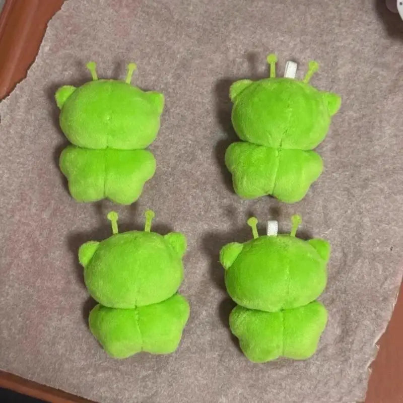 Green Alien Cat Plush Keychain – Cute Stuffed Animal Charm Plush Keychain Charm Axl