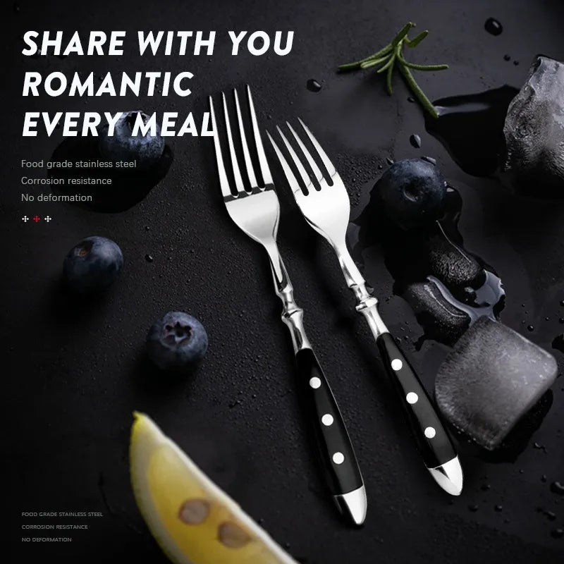 Classic Steak Knife Set – German Steel Serrated Blades Steak Knife Set Axl