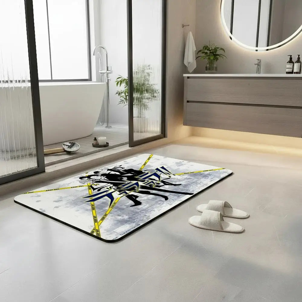 Durarara!! Diatomite Bath Mat – Quick Dry & Non-Slip Anime Mat Diatomite Bath Mat Axl