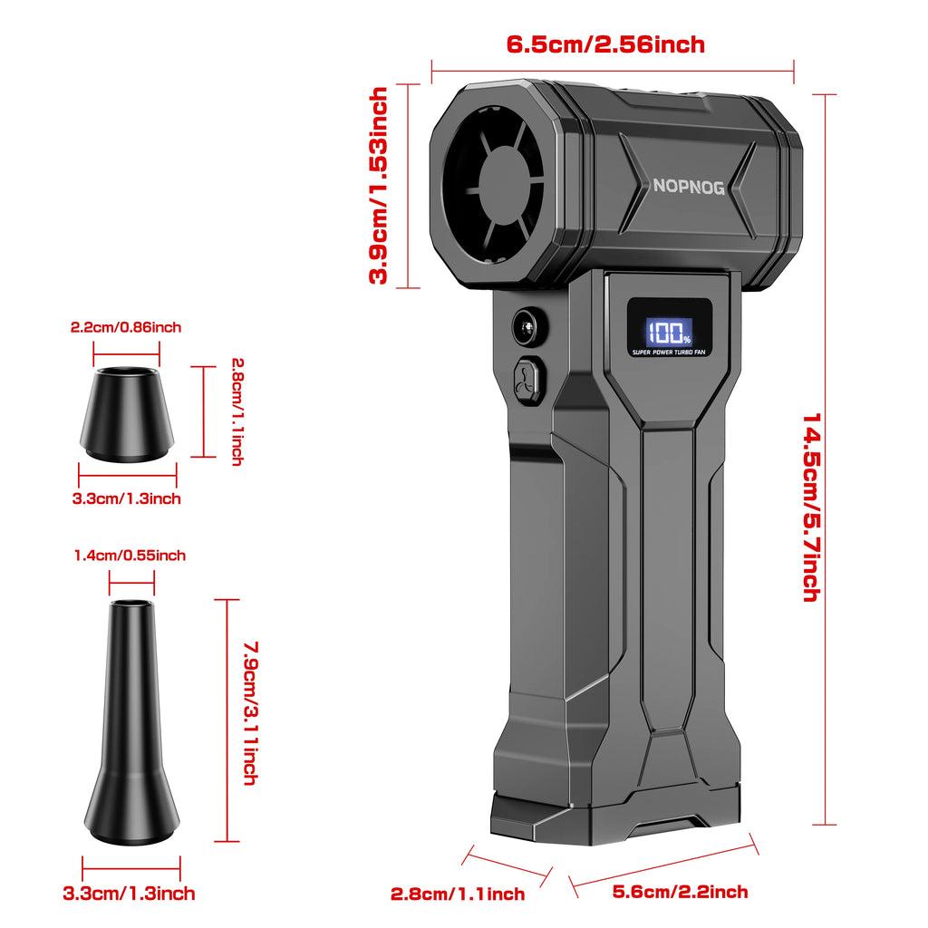 Portable Mini Turbo Fan Blower – 4-Speed Brushless Air Duster Turbo Fan Blower Axl