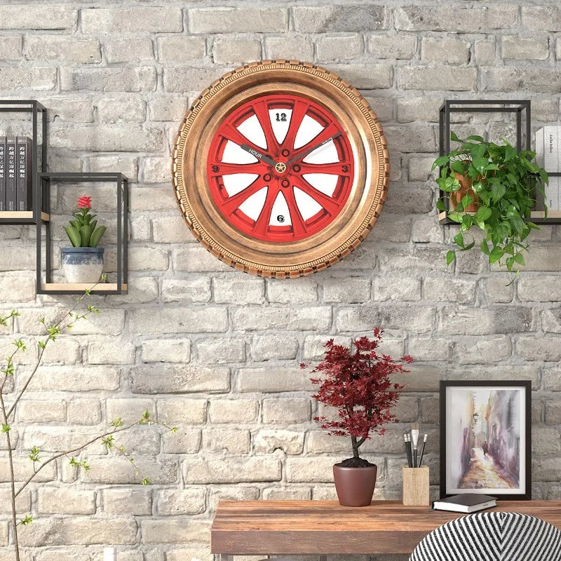 Creative Tire Wall Clock – Silent Quartz Modern Home Décor Wall Clock Axl