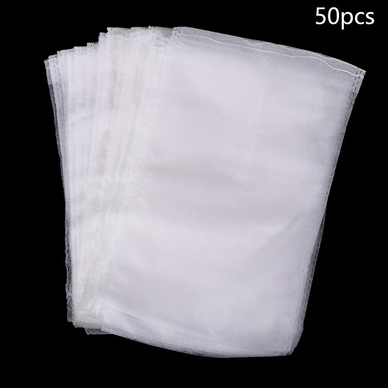 50 Pcs Organza Fruit Protection Bags – Anti-Bird Garden Mesh Fruit Protection Bags Axl 24x38cm