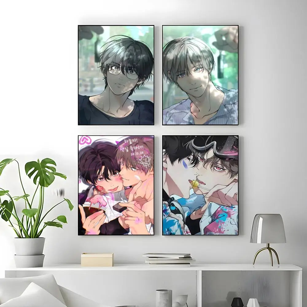 Lost In The Cloud Webtoon Wall Poster – Self-Adhesive Art Sticker Wall Art Poster Axl