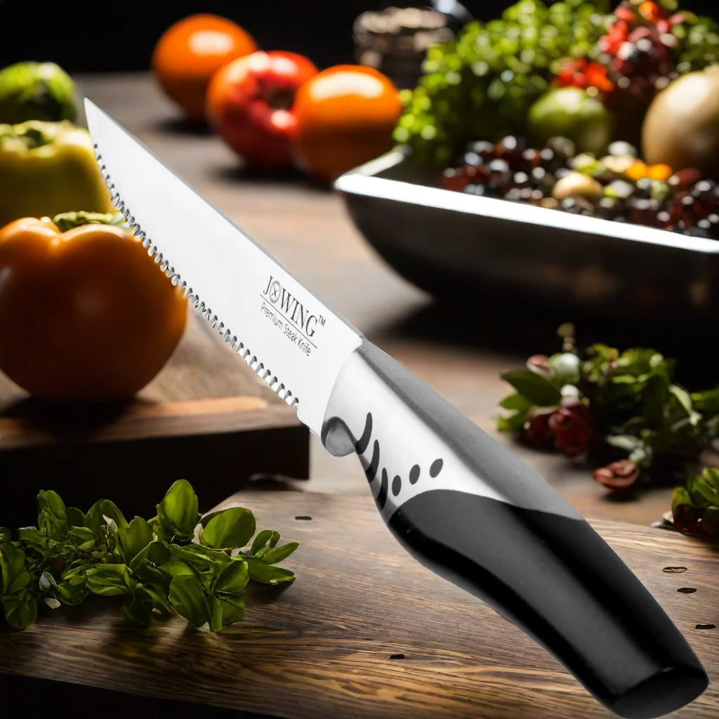 1.4116 German Steel Serrated Steak Knife – Sharp Polished Handle Steak Knife Axl
