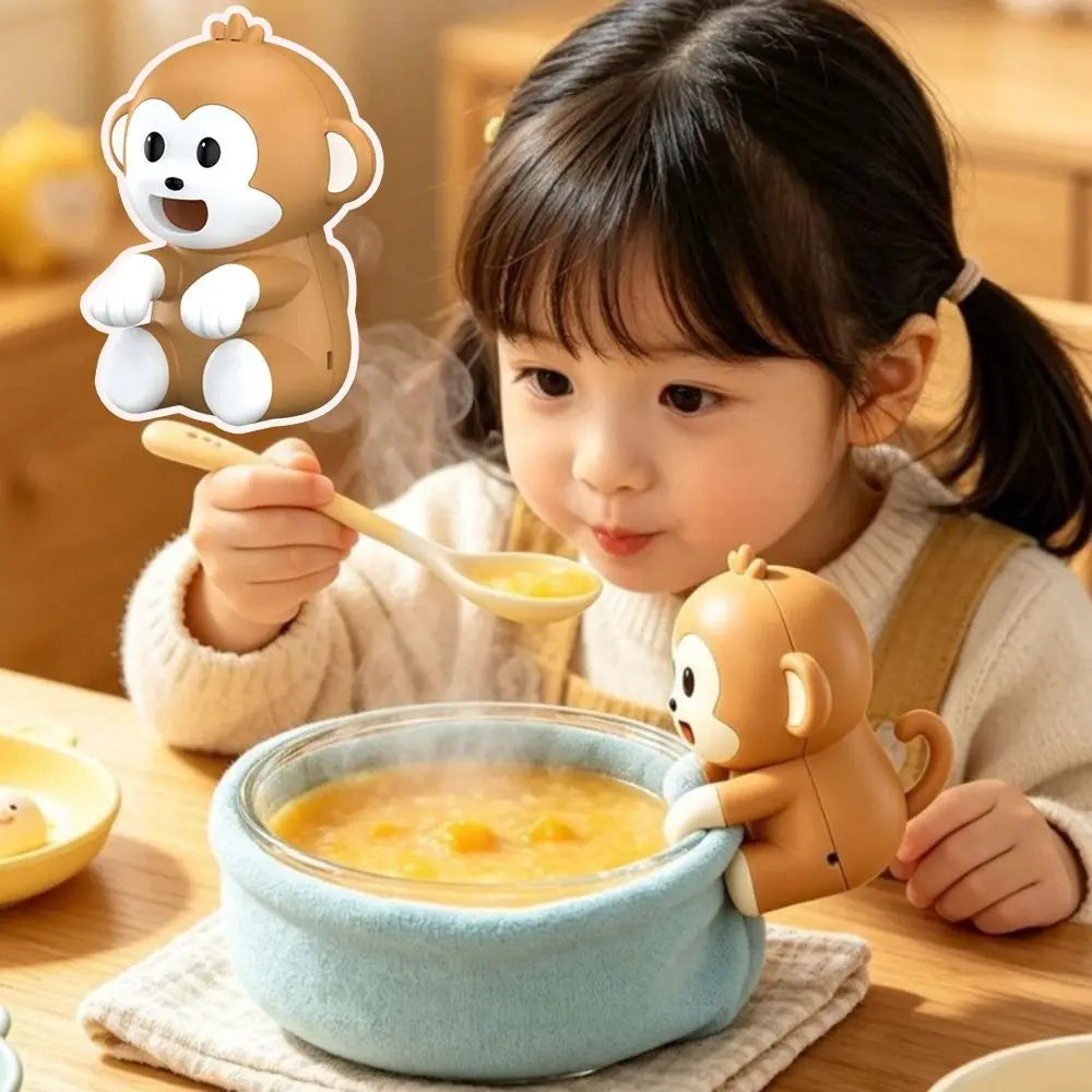 Cartoon Monkey Portable Food Cooling Fan – USB Rechargeable Baby Food Cooling Fan Axl