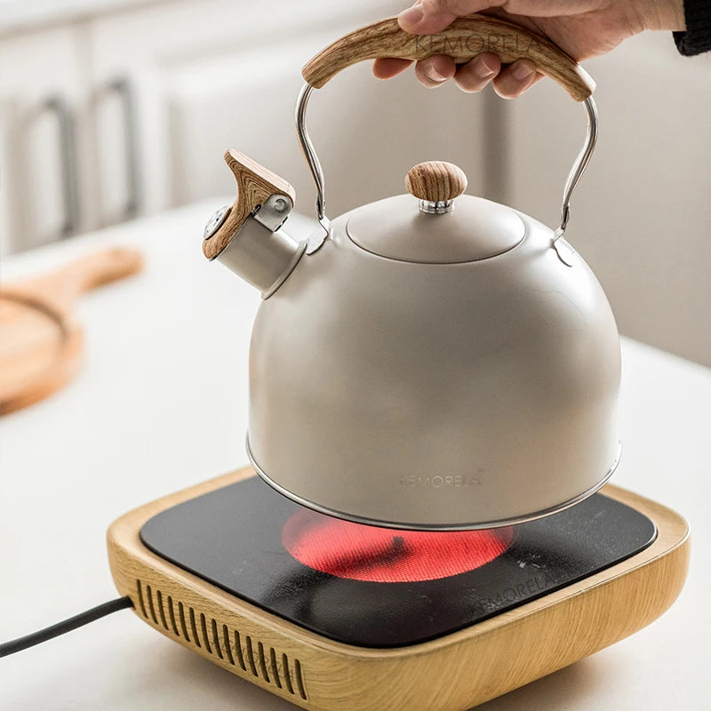 KEMORELA 2.5L Stainless Steel Whistle Kettle – All Stovetops Stovetop Whistle Kettle Axl