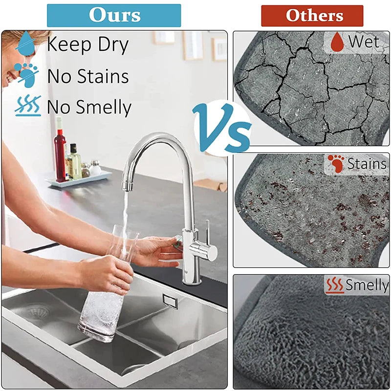 Diatomite Sink Splash Guard & Faucet Absorbent Drip Mat Faucet Drip Mat Axl