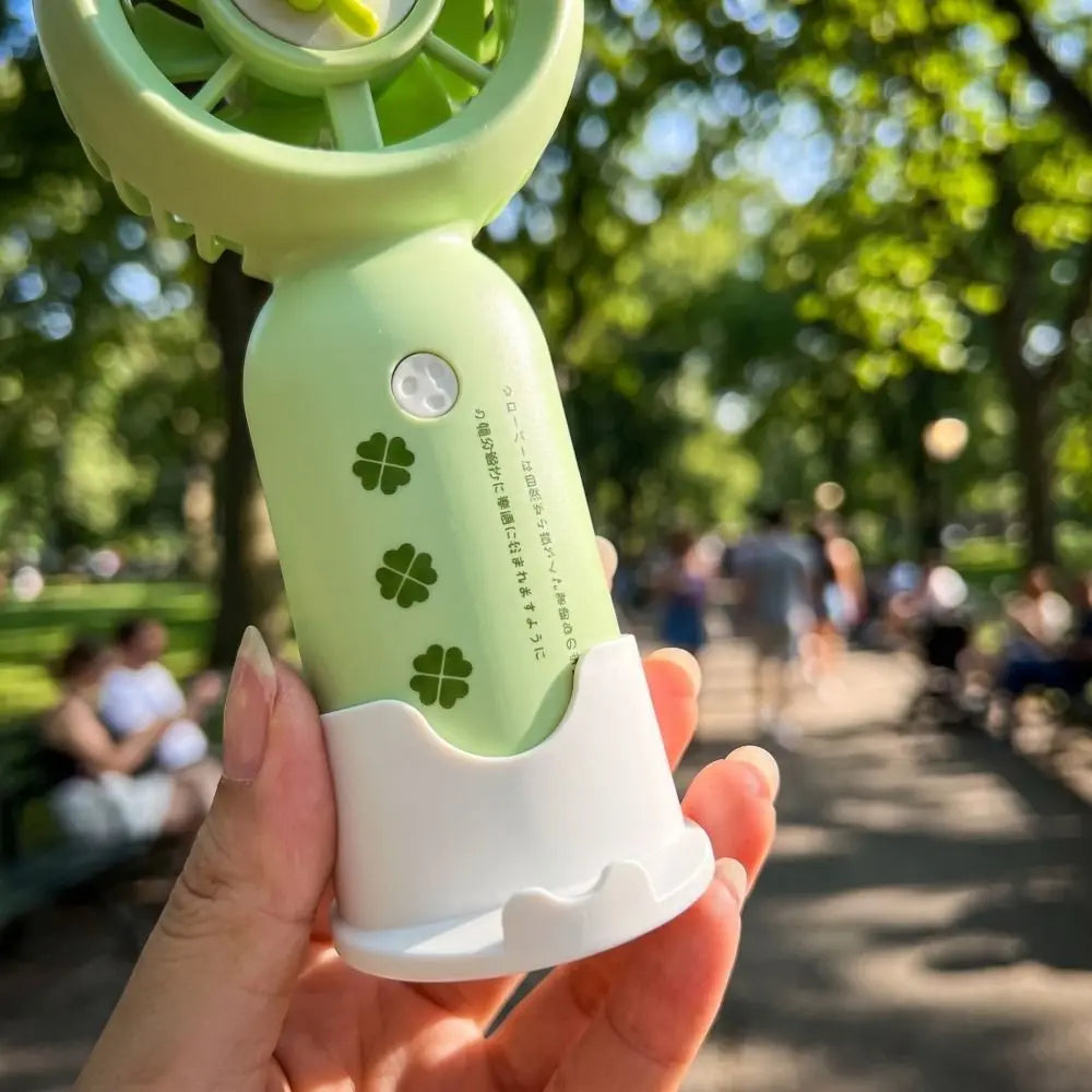 USB Rechargeable Mini Handheld Fan – Clover Design Mini Handheld Fan Axl