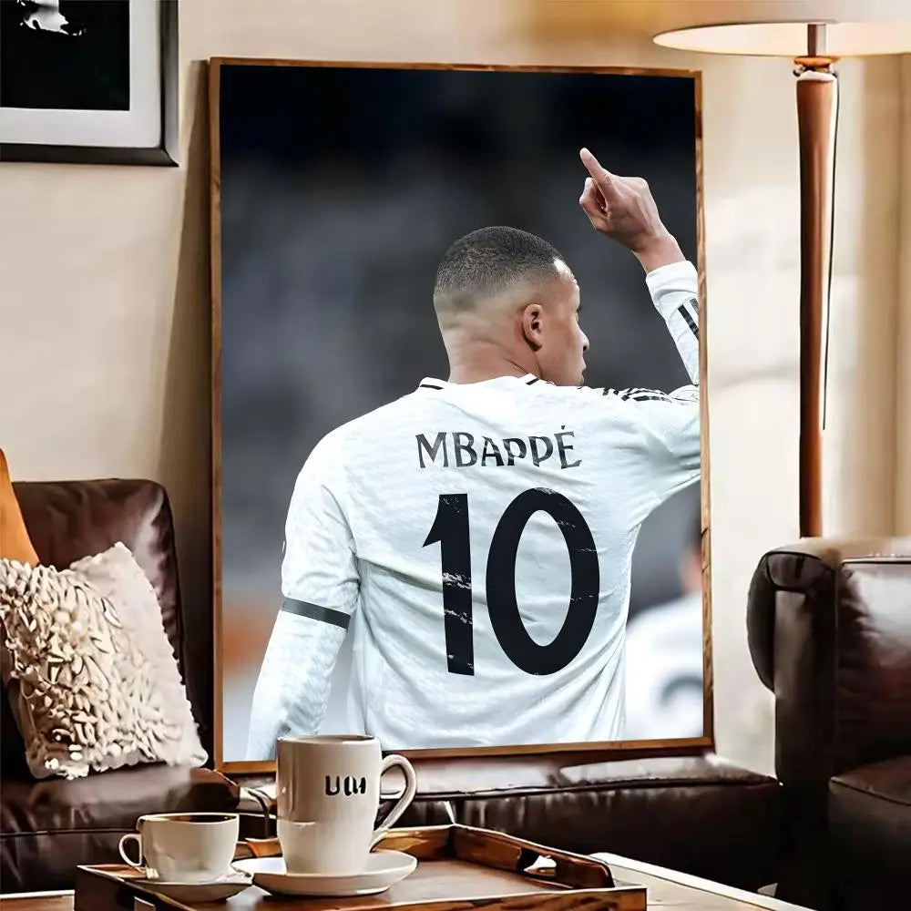 Mbappe Football Canvas Poster | Frameless Wall Art Decor Canvas Wall Art Axl