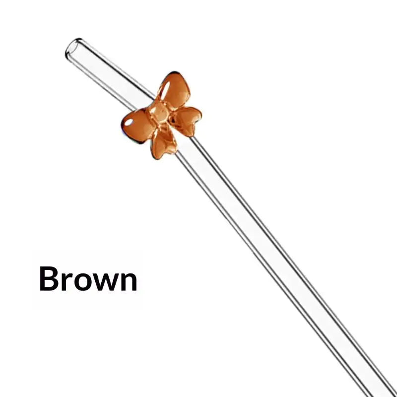 Colorful Bow Glass Straw – Reusable Curved Drinking Straw Glass Drinking Straw Axl A8