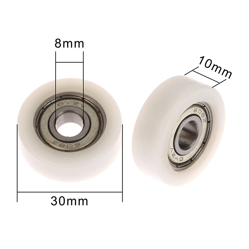608ZZ POM Nylon Roller Wheel Bearing Pulley 8×30×10mm Roller Wheel Bearing Axl