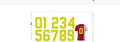 10-Piece Iron-On Number Patches | Heat Transfer PU Vinyl Set Iron-On Patches Axl YELLOW
