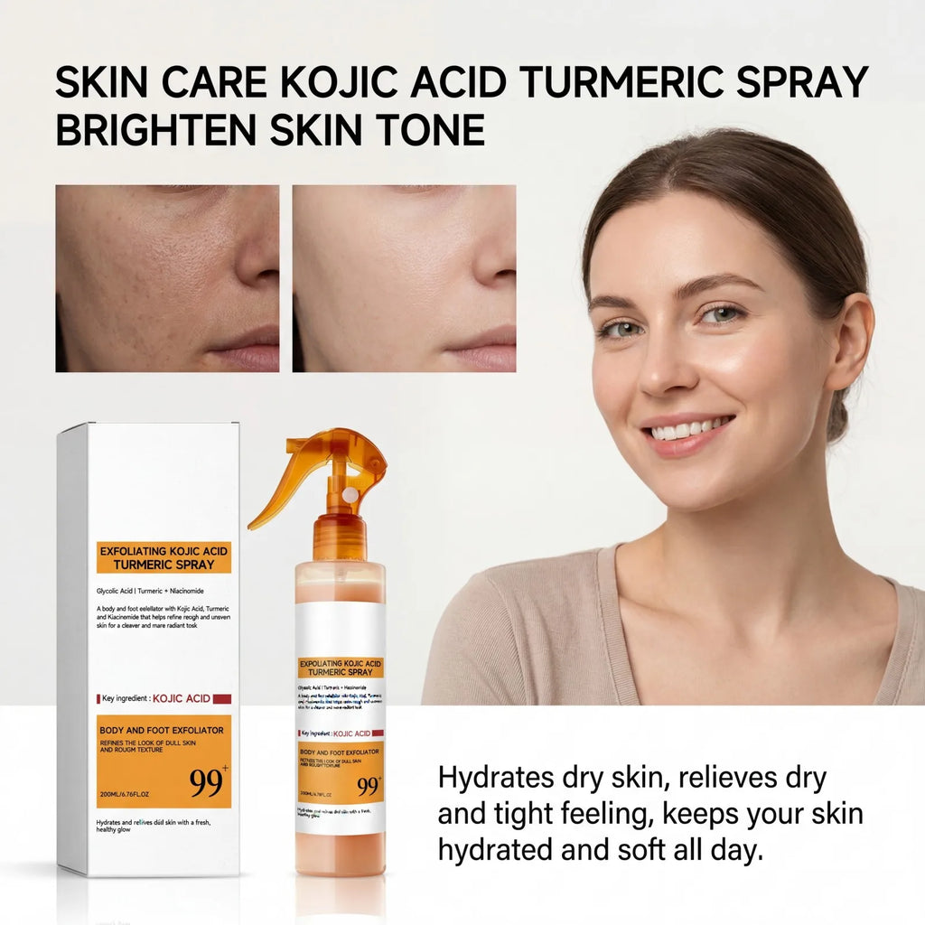 Kojic Acid Turmeric Body Spray – Brightening & Smoothing 200ml Brightening Body Spray Axl