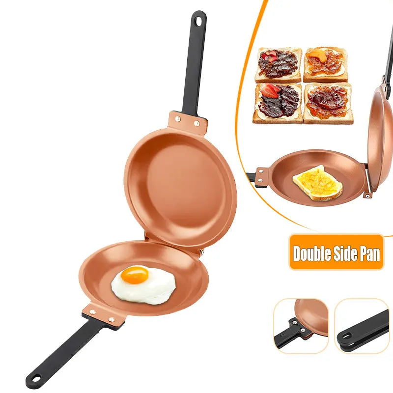 Double-Sided Flip Pancake Pan | Non-Stick Ceramic Frying Pan Flip Frying Pan Axl