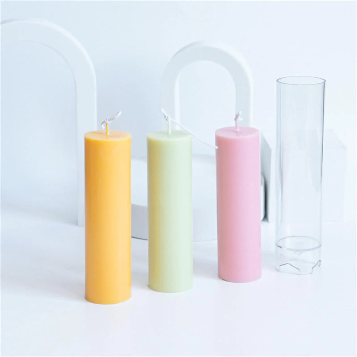 3D Cylinder Candle Stick Mold – DIY Taper Candle Making Kit Candle Making Mold Axl