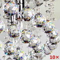 10 Pcs Clear Crystal Ball Chandelier Prism Drop Pendants 20mm Crystal Chandelier Pendants Axl 20 mm