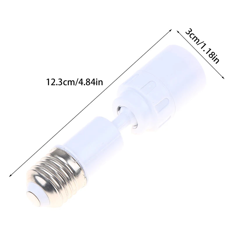 E27 Socket Extender Adapter – 360° Rotatable Light Bulb Base Light Socket Adapter Axl