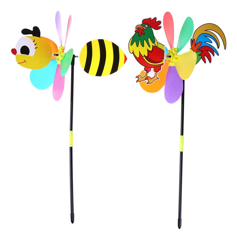 Cartoon Animal Windmill Wind Spinner – Colorful Garden Decor Garden Wind Spinner Axl