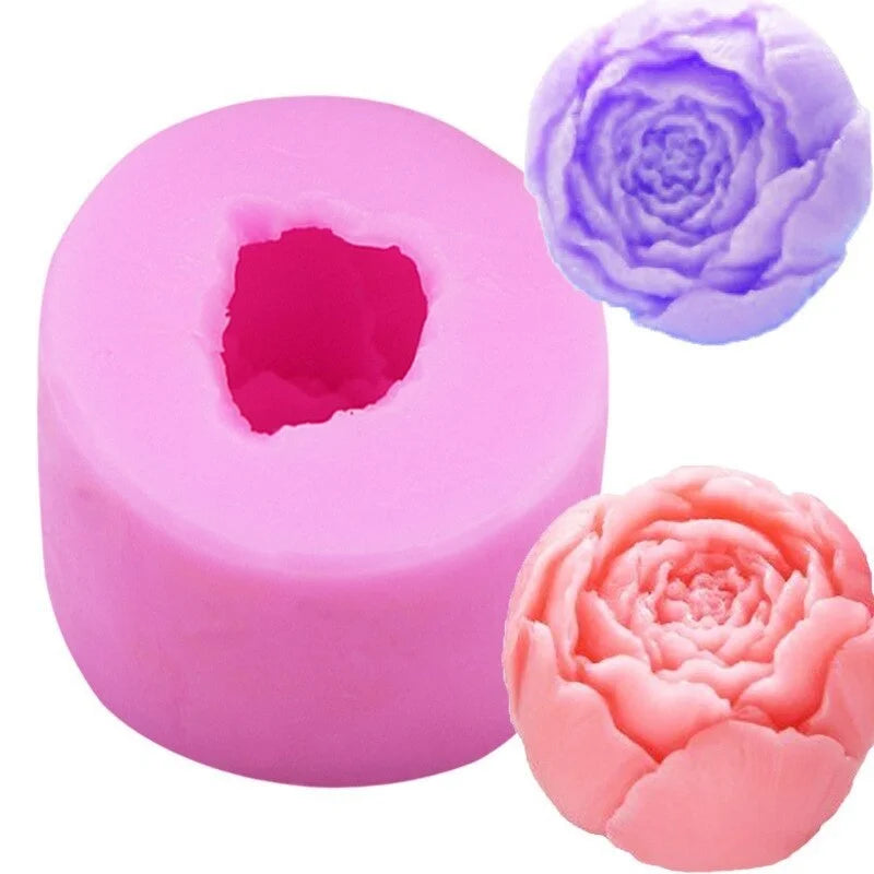 3D Rose Flower Silicone Mold – Soap, Candle, Chocolate & Candy Silicone Craft Mold Axl