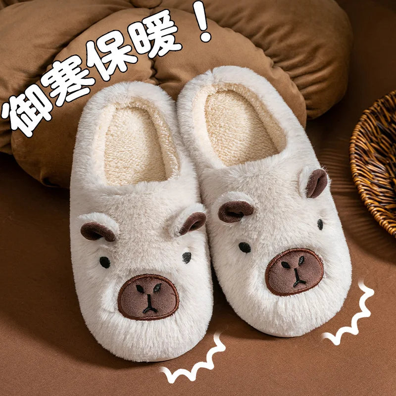 Women's Cute Cartoon Fur Slippers – Warm Non-Slip Indoor Slides Women's Fur Slippers Axl