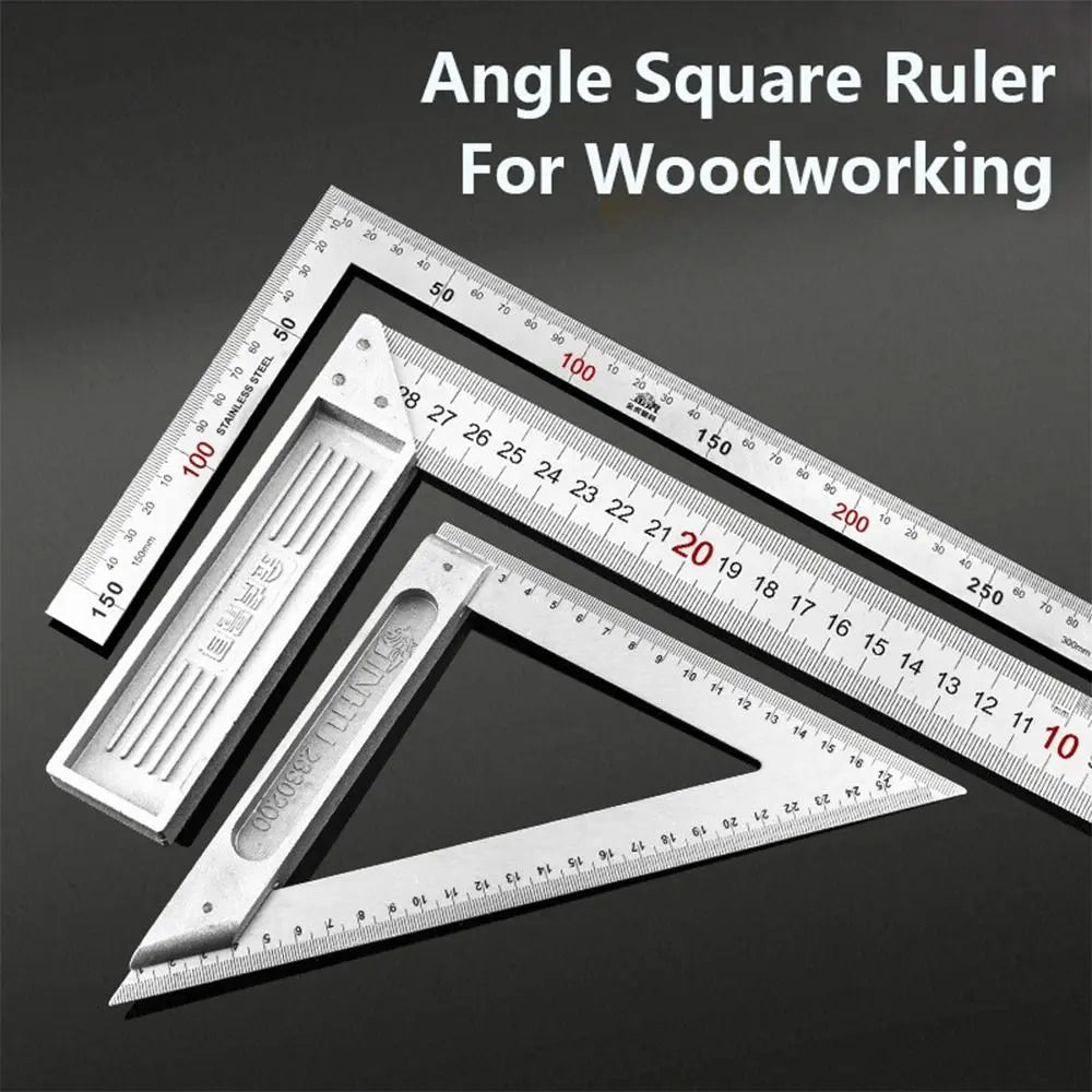 Stainless Steel 90° Angle Square Ruler – Woodworking Gauge 30/50CM Woodworking Square Ruler Axl