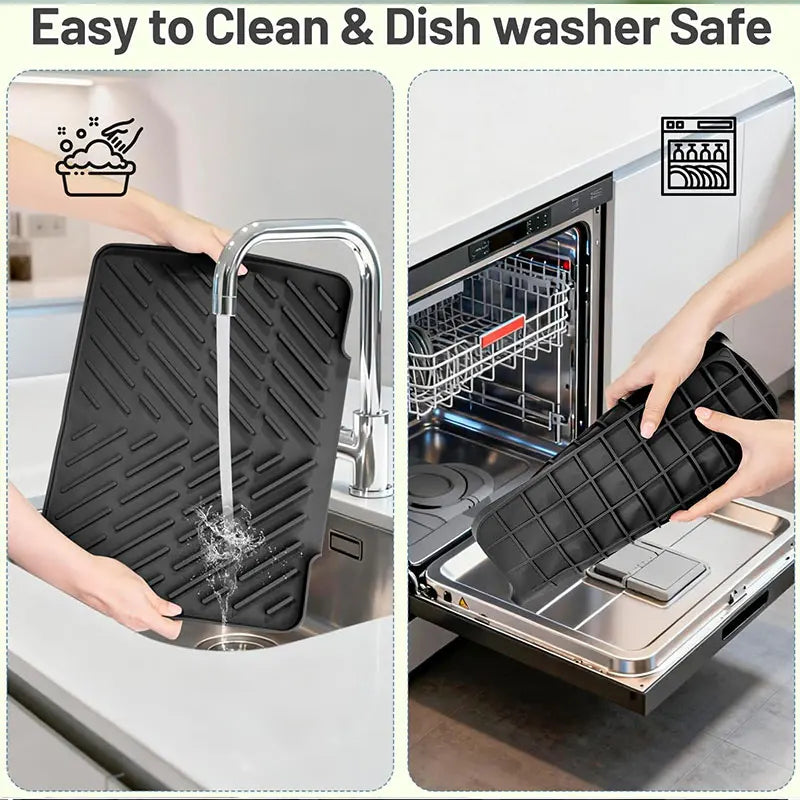 Silicone Dish Drying Pad – Non-Slip Heat Resistant Drain Mat Dish Drying Mat Axl