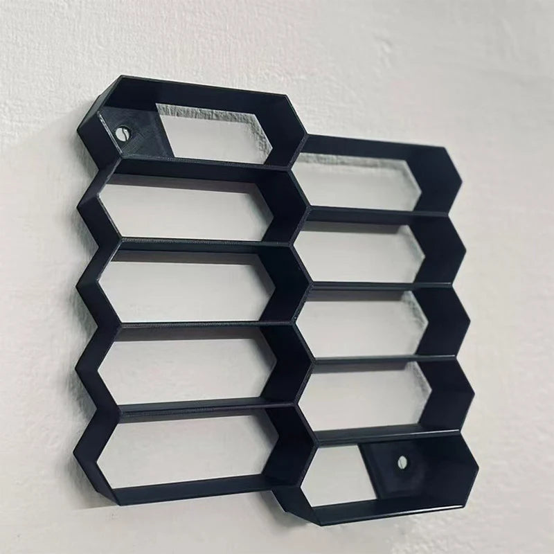 10-Grid 3D Printed Car Model Display Rack & Storage Case Model Car Display Rack Axl Black