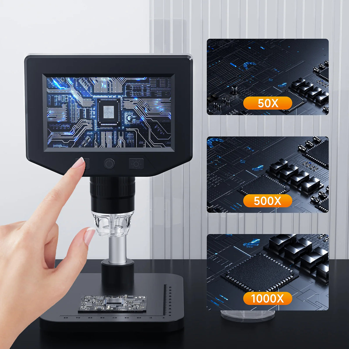 1000X Digital Microscope with Screen – HD 2MP Magnifier Digital Microscope Axl P220