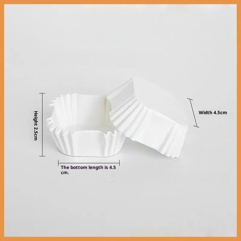 Square Mooncake Paper Liners 100/250Pcs – Oil-Proof Brownie Cups Baking Paper Liners Axl 250pcs 45mm White